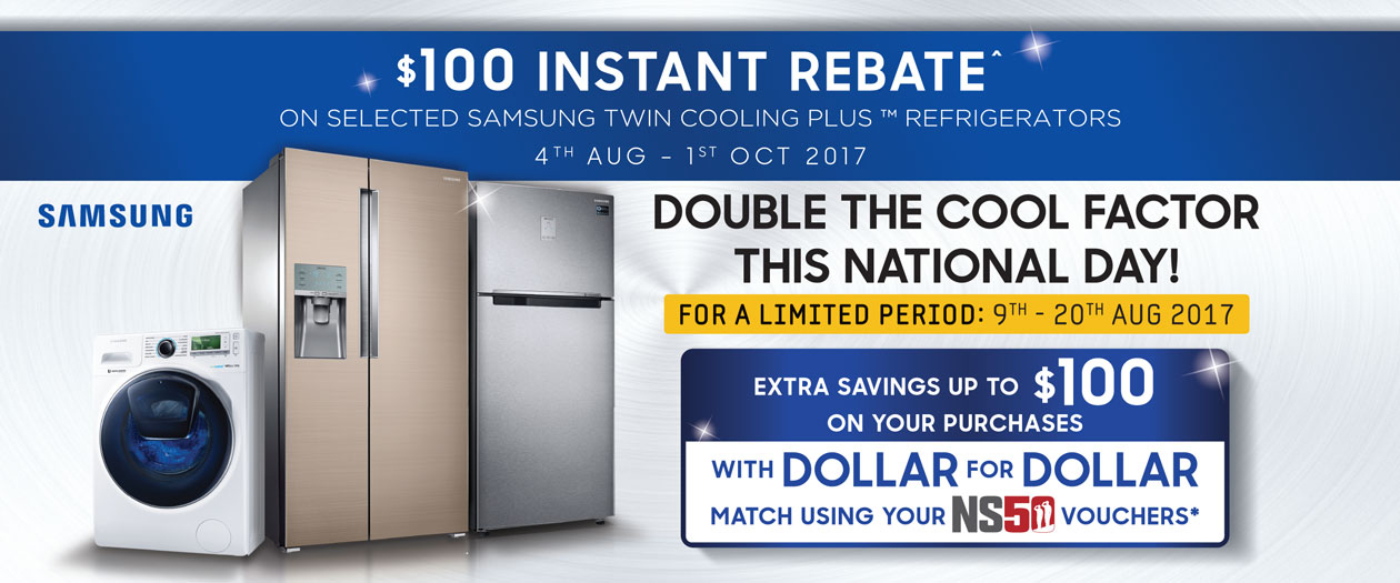 Enjoy 100 Instant Rebates When You Purchase Selected Samsung