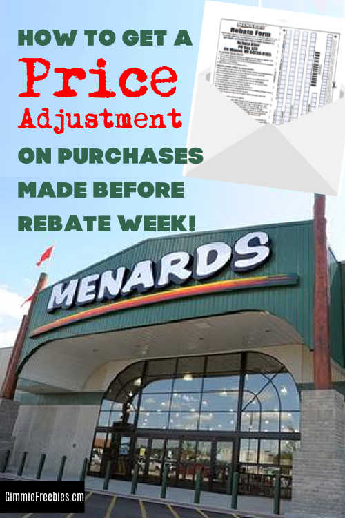 Menards Rebates Secret 11 Price Adjustment Before Rebate Week