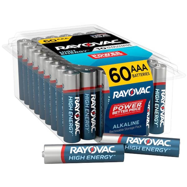 Rayovac High Energy AAA Batteries 60 Pack Alkaline Triple A